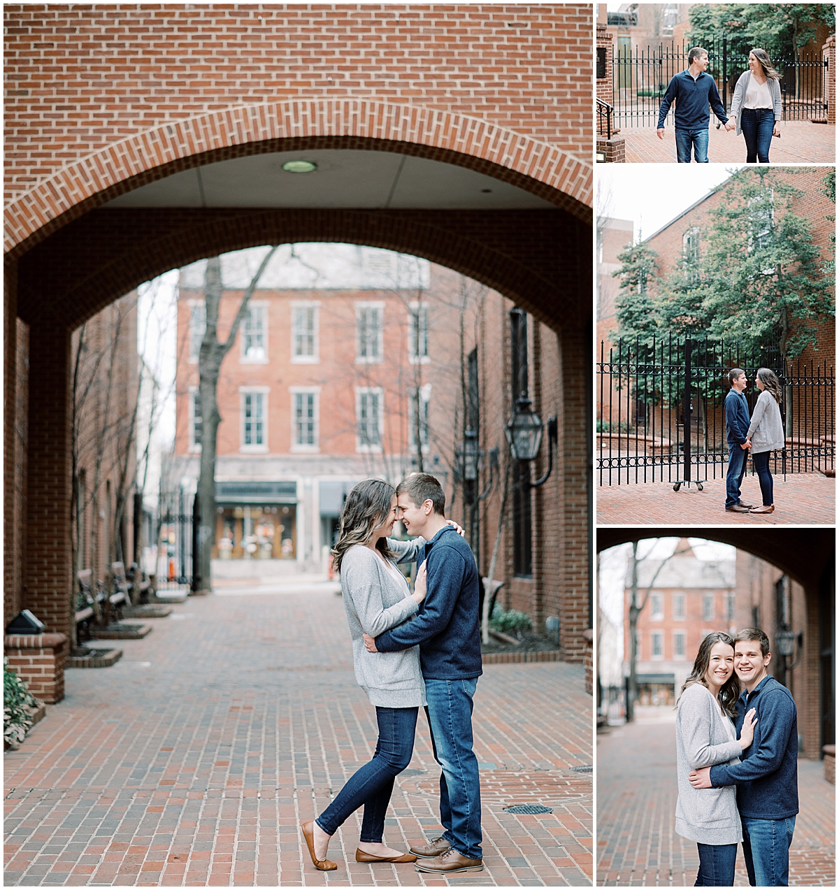 fall cloudy engagement session wearing sweaters and long jeans in Pennsylvania 
